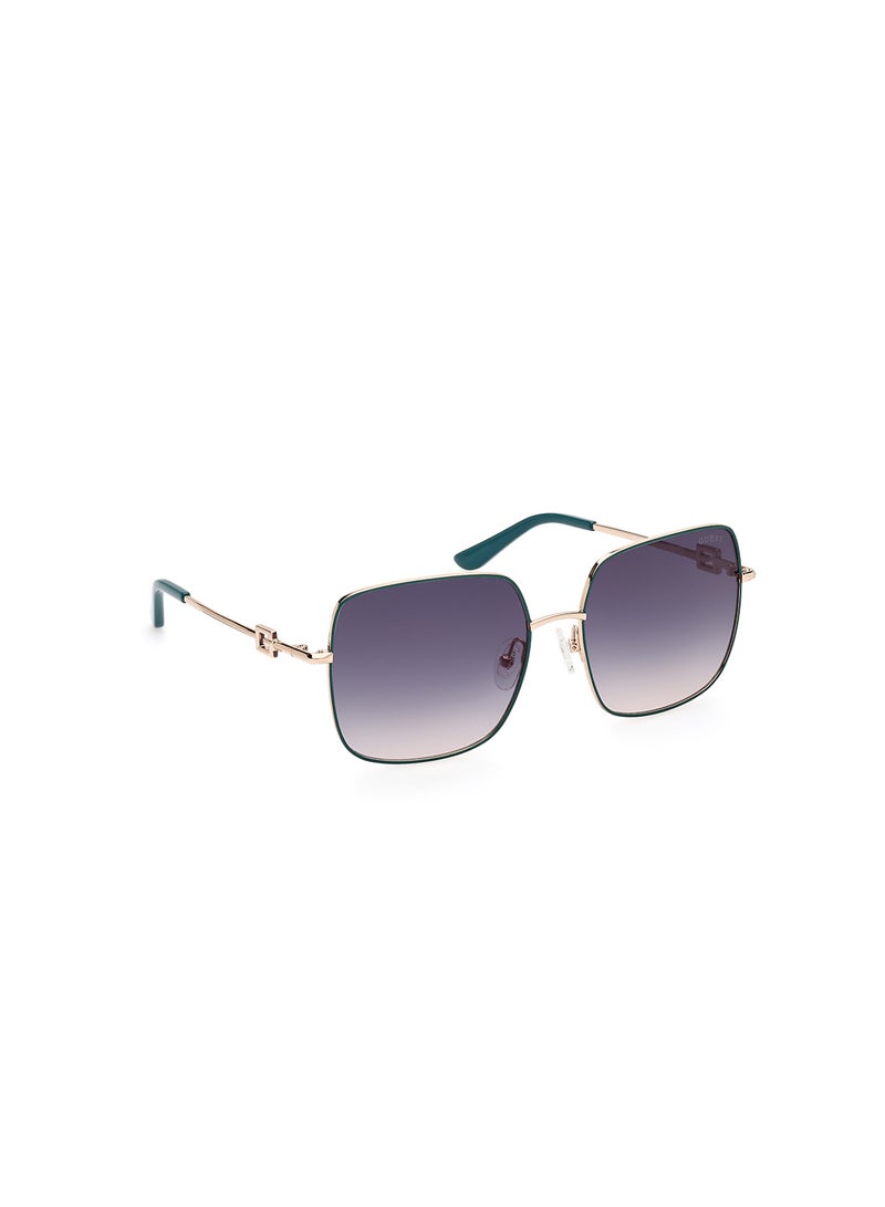 GUESS نظارات شمسية مربعة للنساء مع حماية من الأشعة فوق البنفسجية - GU7906-H98W58 - حجم العدسة: 58 مم - Image 2